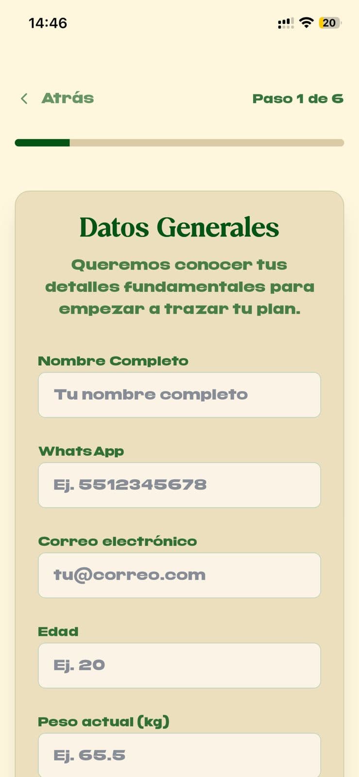 Joe Romo Fitness — formulario