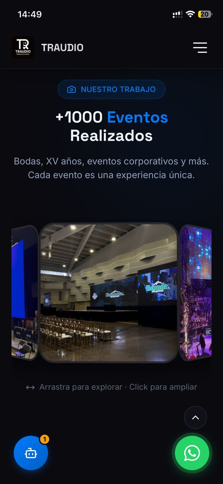 Traudio — versión móvil